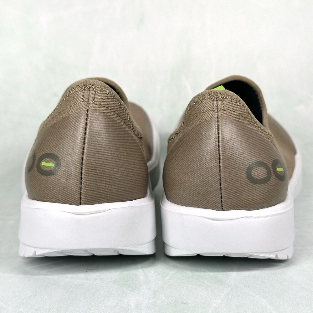 Oofos OOmg eeZee Low Womens 7.5 Shoes Slip On Taupe Comfort Recovery Gym Loafer - Picture 10 of 14